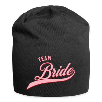 Équipe Mariée à la Fac Collège ! Design de l’équipe de mariage pour la fête de garçon - Bonnet en jersey - noir - Devant