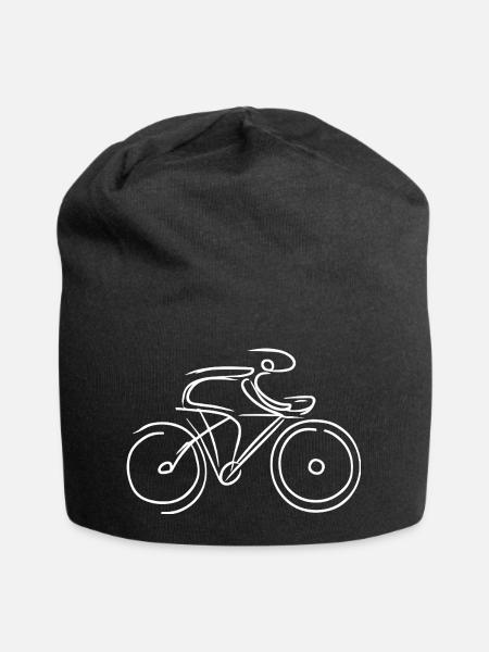 Rennrad Skizze - Jersey-Beanie - Schwarz