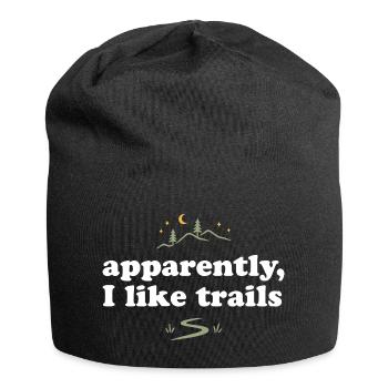 Wandern. Anscheinend mag ich Trails - Jersey-Beanie - Schwarz - Vorne