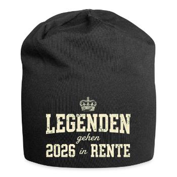 Legenden gehen 2026 in Rente Geschenk  - Jersey-Beanie - Schwarz - Vorne
