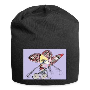 Der High-Fashion-Bürger - Jersey-Beanie - Schwarz - Vorne