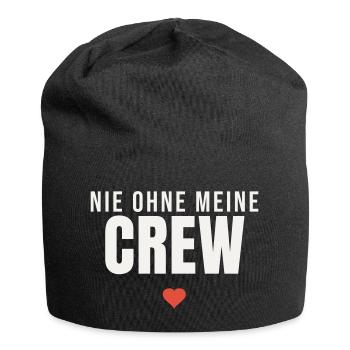 Nie ohne meine Crew Spruch Team Freunde Gruppe - Jersey-Beanie - Schwarz - Vorne