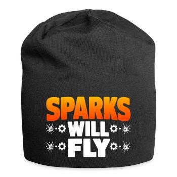 Schweißen Spruch Geschenk für Männer & Handwerker - Jersey-Beanie - Schwarz - Vorne