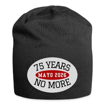 Mayo, 75 Jahre nicht mehr - Jersey-Beanie - Schwarz - Vorne