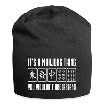 A Mahjong Thing You Wouldn't Understand - Jersey Beanie - black - Front