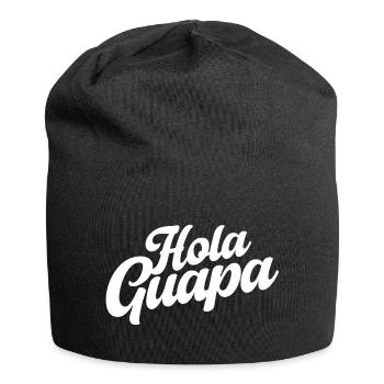 Hola Guapa - Minimalist Spanish Summer Vibes - Jersey Beanie - black - Front