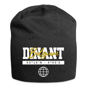 Dinant Belgien Koordinaten Reise Souvenir - Jersey-Beanie - Schwarz - Vorne