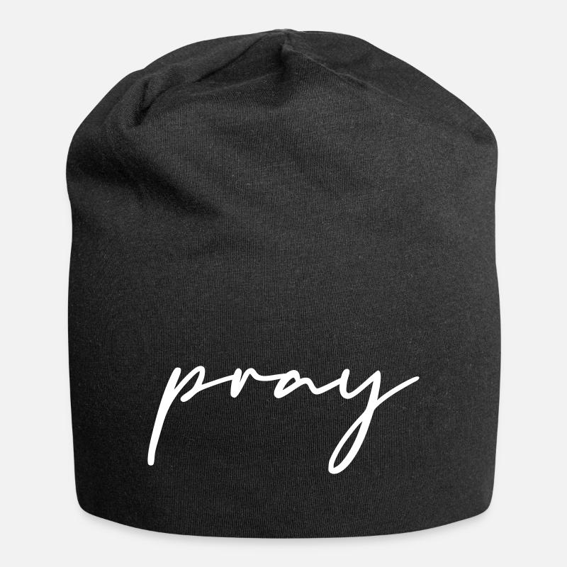 PRAY HANDWRITTEN - Jersey Beanie - black