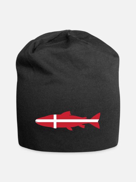 Lach Dänemark - Jersey-Beanie - Schwarz