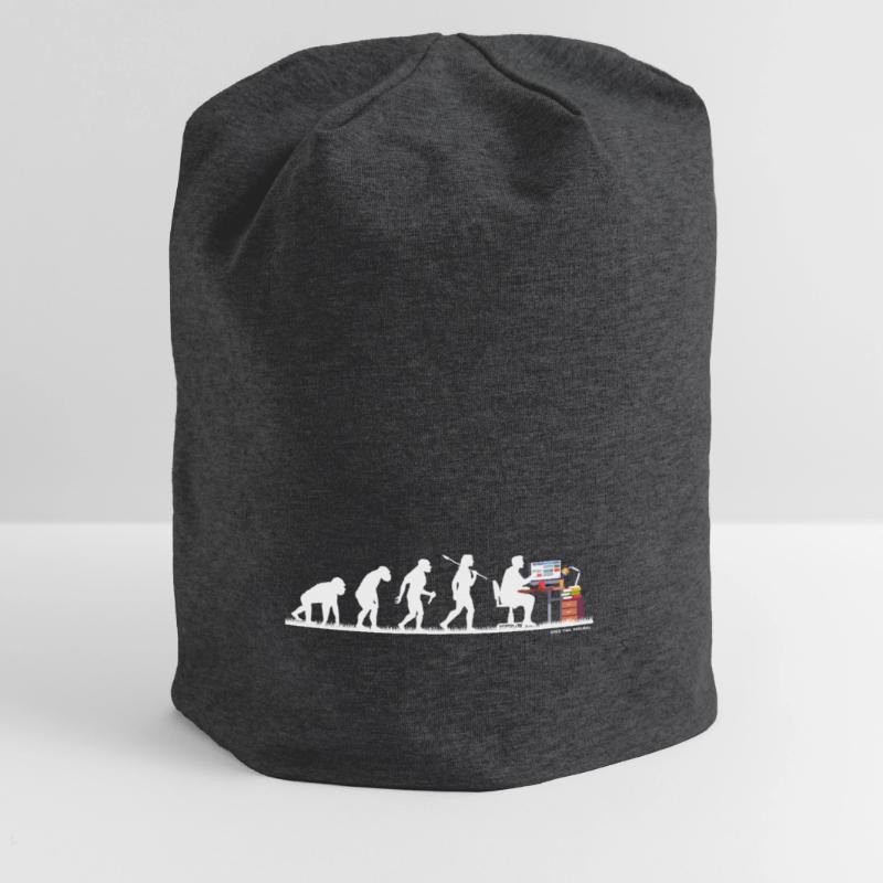 Evolution Nerd Geek Hacker Coder Programmierer Jersey-Beanie
