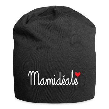 Mamidéale - Coeur d'amour - Bonnet en jersey - noir - Devant