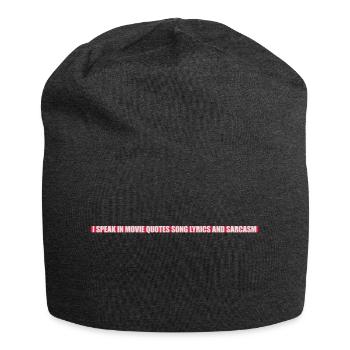 speak lyrics and sarcasm - Jersey Beanie - charcoal grey - Front