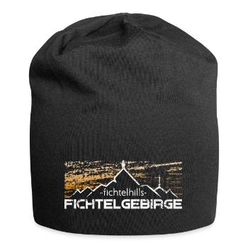 Fichtelgebirge Fichtelhills Sonnensturm - Jersey-Beanie - Schwarz - Vorne