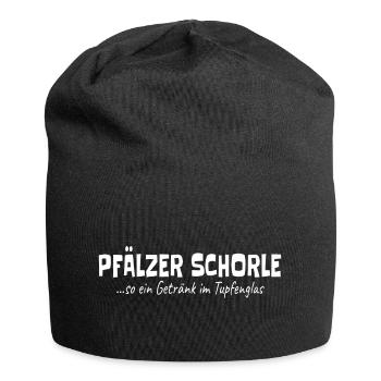 Pfälzer Schorle - Jersey-Beanie - Schwarz - Vorne
