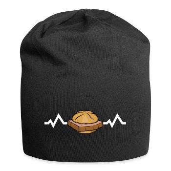 My heart beats for Leberka's ECG - Jersey Beanie - black - Front