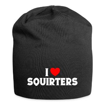 I Heart Squirters Adulte Blague J’Aime Éjaculer - Bonnet en jersey - noir - Devant