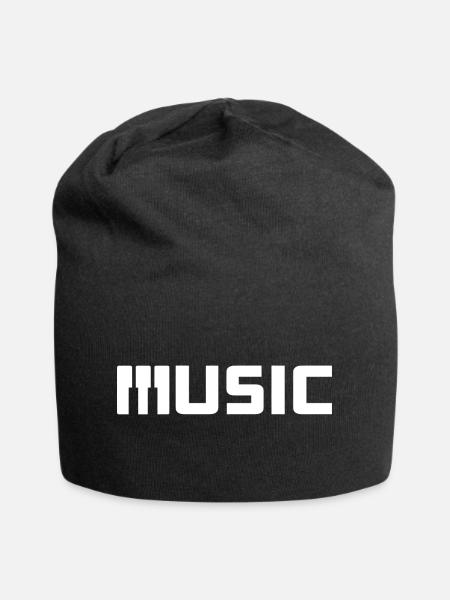 Music - Jersey-Beanie - Schwarz