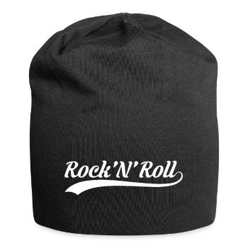 Rock'N'Roll Retro-Sportlogo - Jersey-Beanie - Schwarz - Vorne