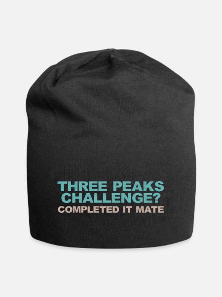 Three Peaks Herausforderung? Abgeschlossen, Kumpel - Jersey-Beanie - Schwarz