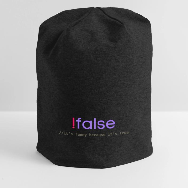 Ifalse Funny Coder Programming Pun Jersey Beanie