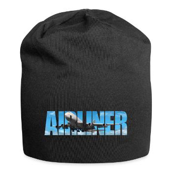 Airliner Jumbo Jet - Jersey Beanie - black - Front
