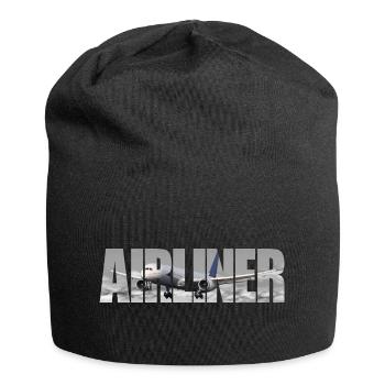 Airliner B 787 - Jersey-Beanie - Schwarz - Vorne