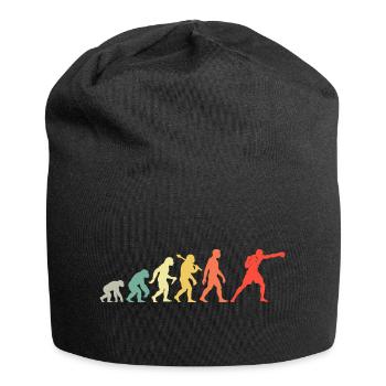 Retro Boxen Evolution Grafik Männer Jungs Boxsport - Jersey-Beanie - Schwarz - Vorne
