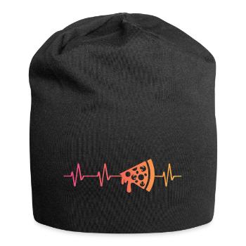 Pizza Sunset Heartbeat of Pizza - Jersey Beanie - black - Front