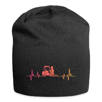 Sunset Heartbeat Forklift - Jersey Beanie - black - Front