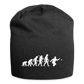 Bocce and Petanque Player Evolution Graphic - Jersey Beanie - black - Front