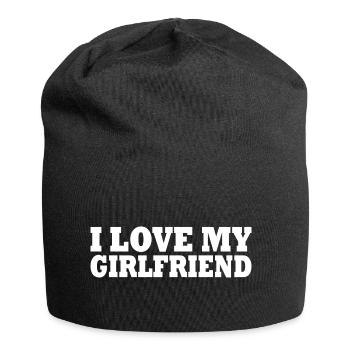 I love my girlfriend - Jersey-Beanie - Schwarz - Vorne