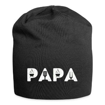 Papa barbecue humour bbq cadeau fête des pères - Bonnet en jersey - noir - Devant