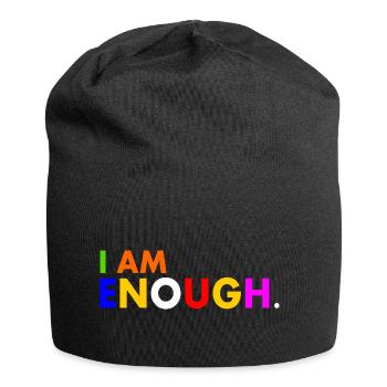 I am enough - Jersey-Beanie - Schwarz - Vorne