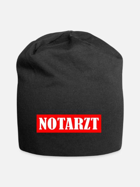 Notarzt - Jersey-Beanie - Schwarz