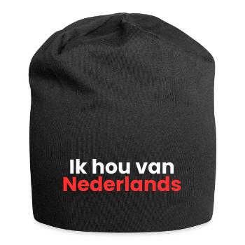 J’adore le néerlandais - Bonnet en jersey - noir - Devant