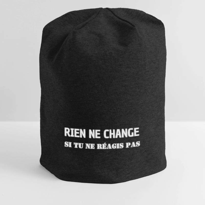 Nothing changes if you don't react Jersey Beanie