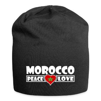Marokko - Jersey-Beanie - Schwarz - Vorne