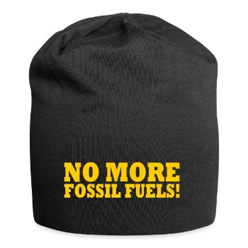 No more fossil fuels - Jersey Beanie - black - Front