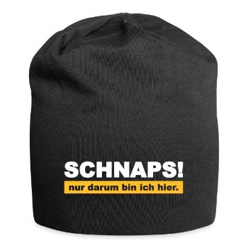 Schnaps! - Jersey-Beanie - Schwarz - Vorne