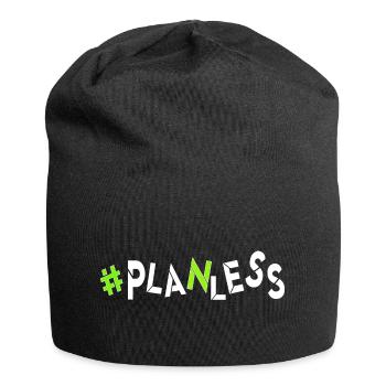 no idea today no plan burnout planless headless - Jersey Beanie - black - Front