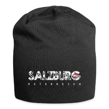 Salzbourg, Autriche, Texte en difficulté - Bonnet en jersey - noir - Devant