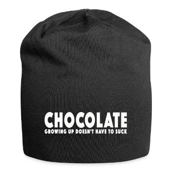 CHOCOLAT - GRANDIR N’A PAS BESOIN D’ÊTRE NUL - Bonnet en jersey - noir - Devant