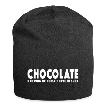 CHOCOLAT - GRANDIR N’A PAS BESOIN D’ÊTRE NUL - Bonnet en jersey - charbon - Devant