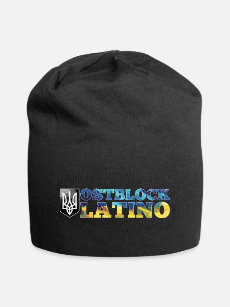 Ostblock Latino Ukrainer Ukraine Geschenk - Jersey-Beanie - Schwarz