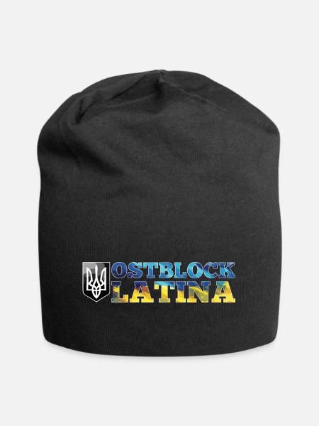 Ostblock Latina Ukrainerin Ukraine Geschenk - Jersey-Beanie - Schwarz