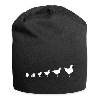Snapshot Chick Family, Chicken, Evolution, - Jersey Beanie - black - Front