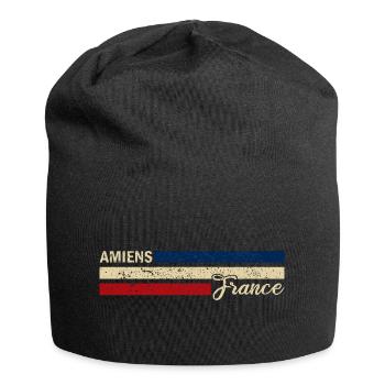 France - Amiens - Frankreich - Flagge - Streifen - Jersey-Beanie - Schwarz - Vorne