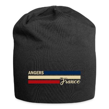 France - Angers - Frankreich - Flagge - Streifen - Jersey-Beanie - Schwarz - Vorne