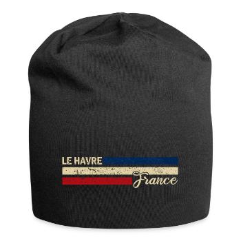 France - Le Havre - Frankreich - Flagge - Streifen - Jersey-Beanie - Schwarz - Vorne