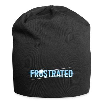 Frustrated statement for stressed people - Jersey Beanie - black - Front